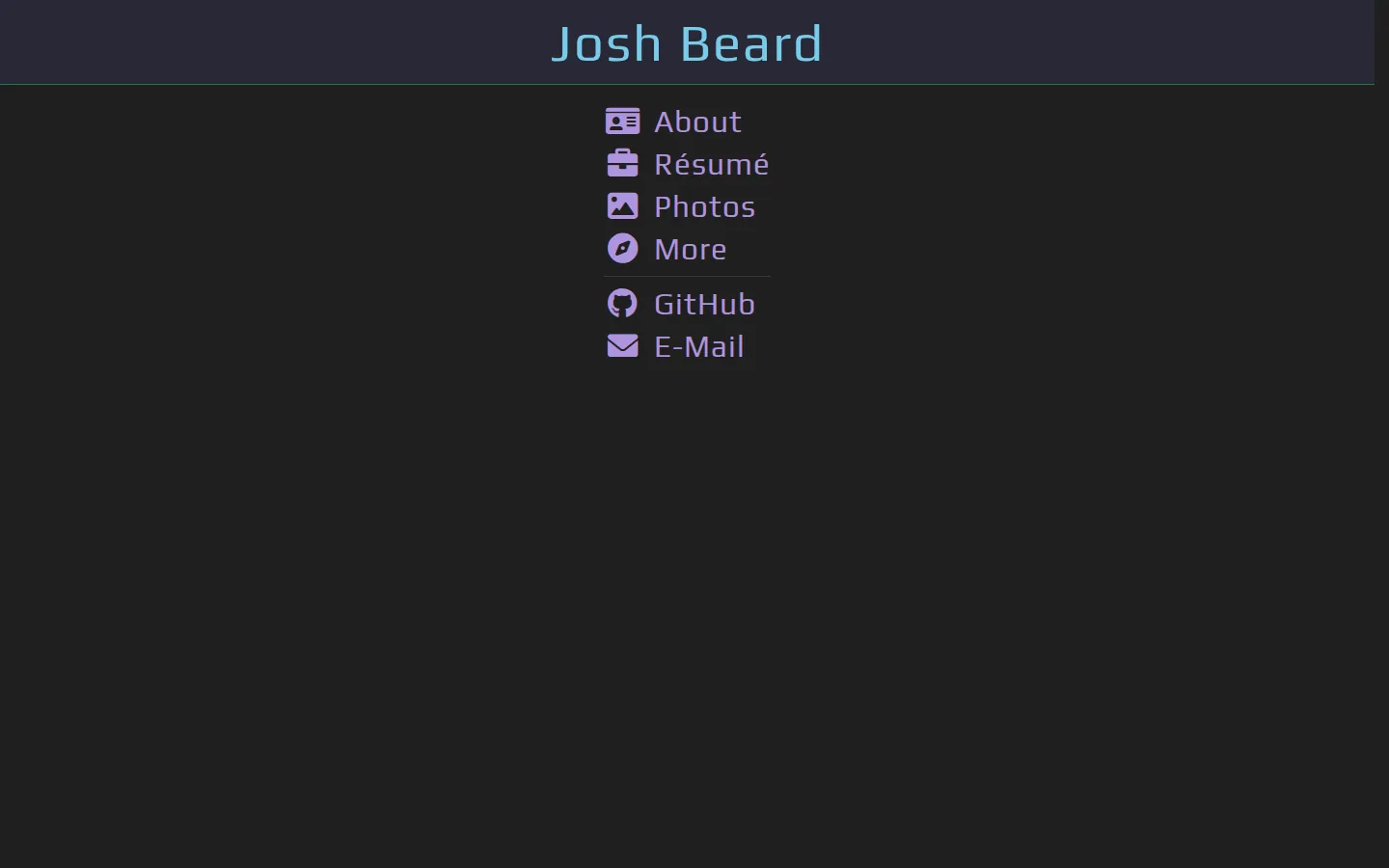 Screenshot of Josh Beard
