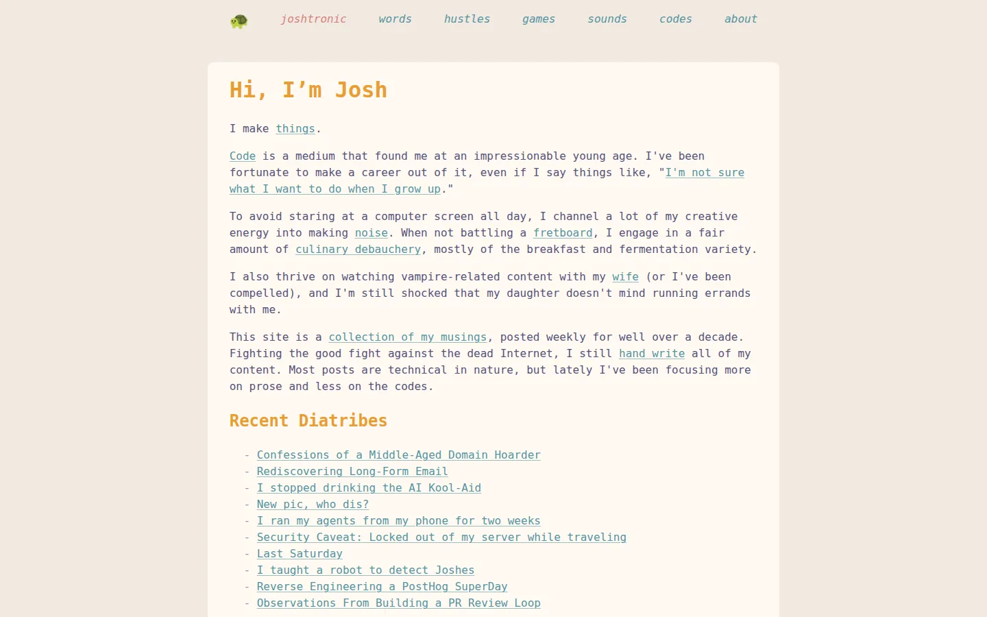 Screenshot of Joshtronic